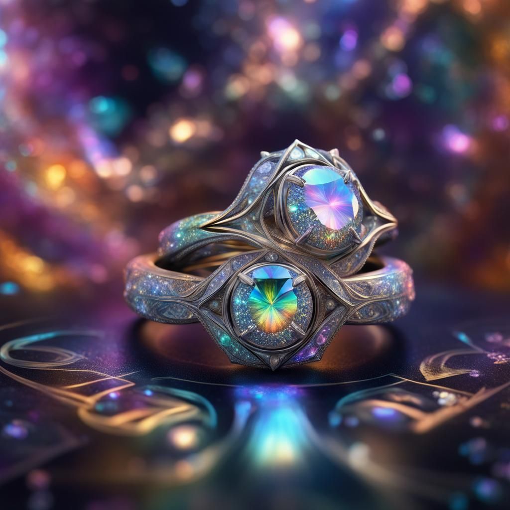 Galaxy Wedding Rings in Hyperdetailed Bird's Eye View