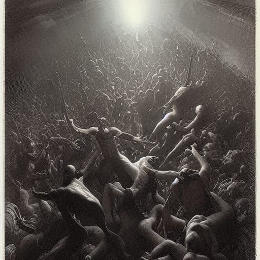 Horrific Ligament Tear in Doré Rutkowski Style