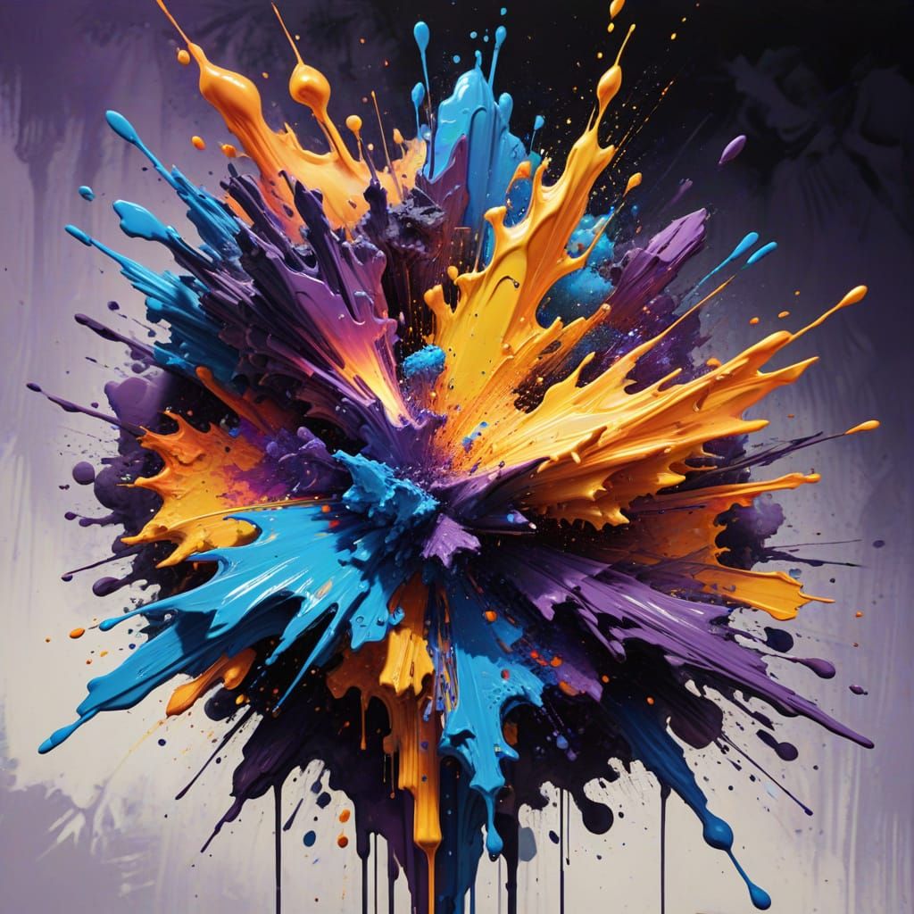 Kaleidoscope of Molten Colors in Graffiti Art Style