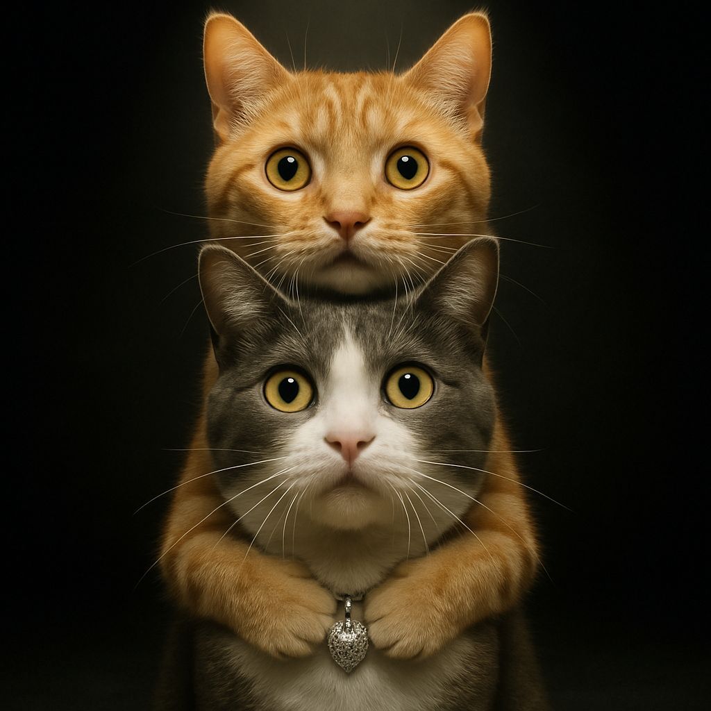 Cats Recreate Coldplay Pose in Spotlight