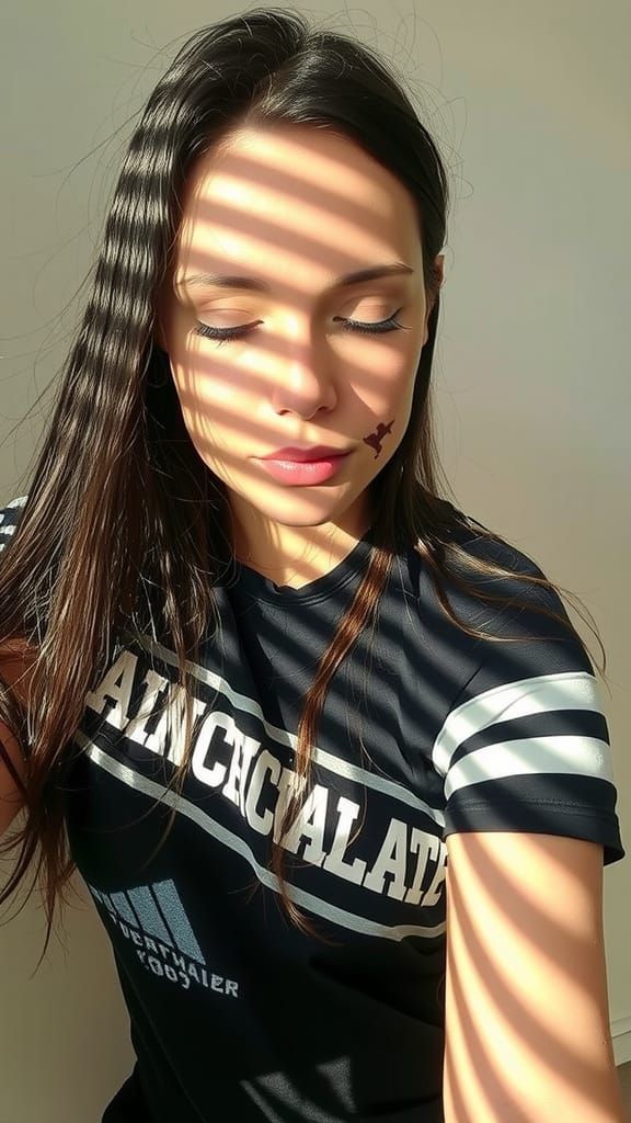 Serenely Powerful Woman in Golden Light