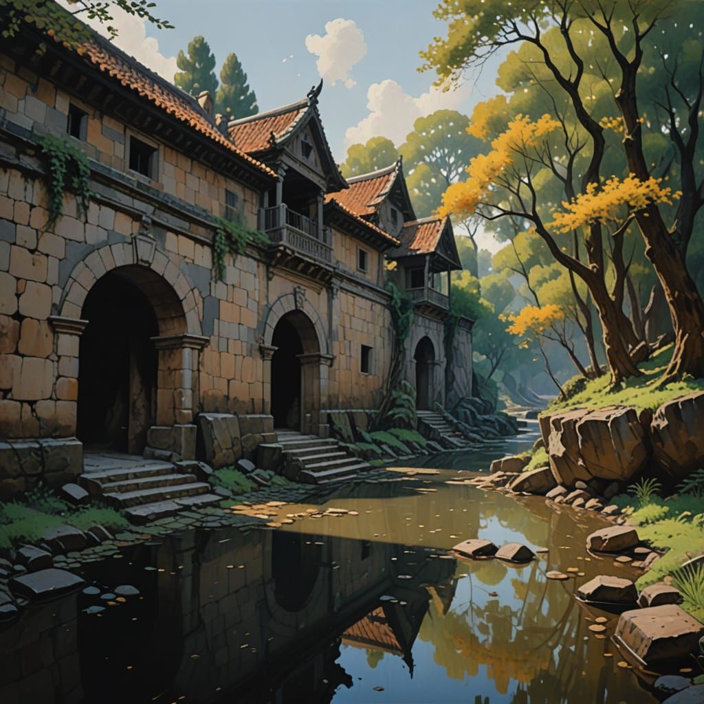 Gouache Antechamber of a Mortal Reign