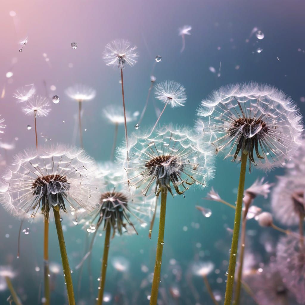 Pastel Dandelion Storm in UHD 4K