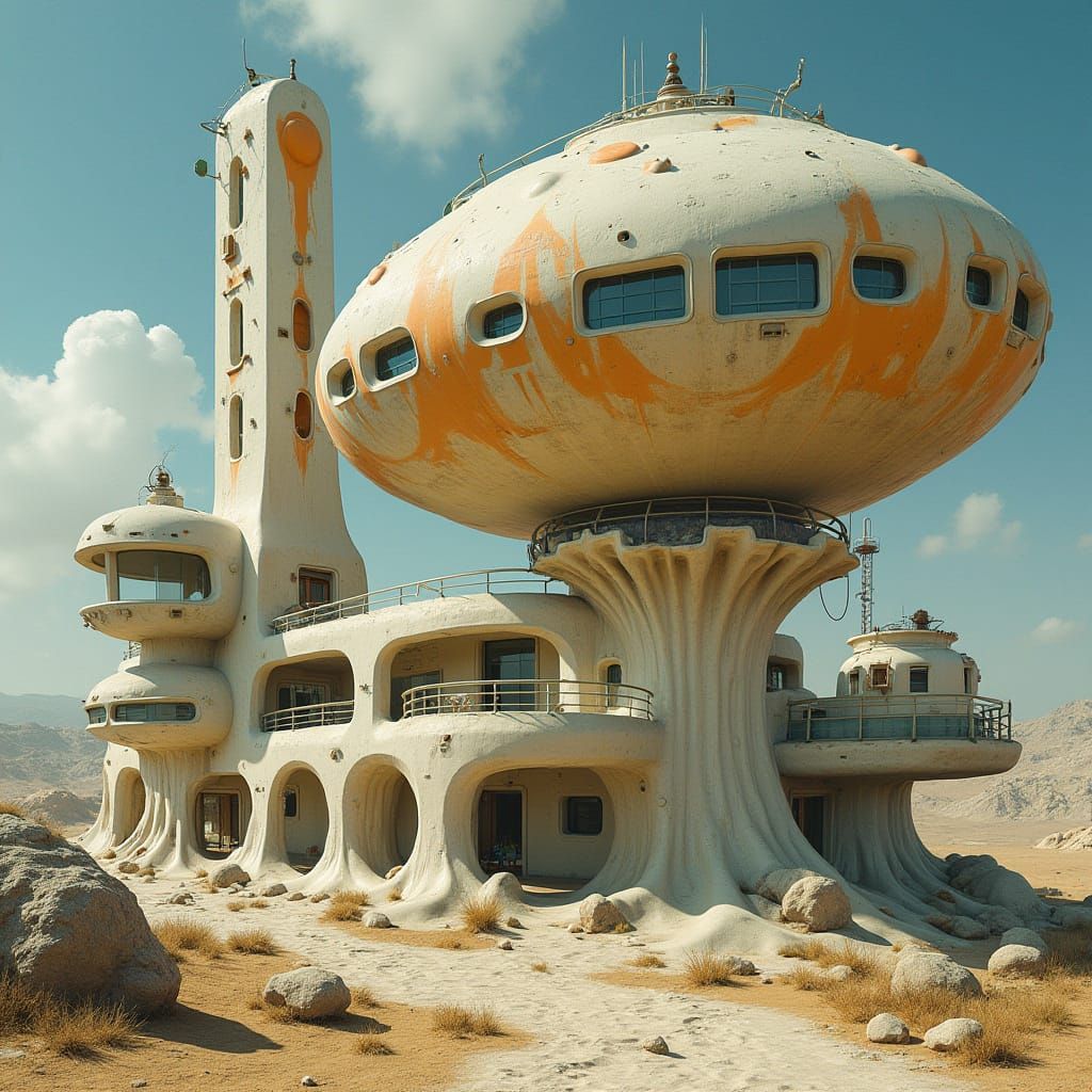 Surreal Futuristic Cities Inspired by Dali's Melting Archite...