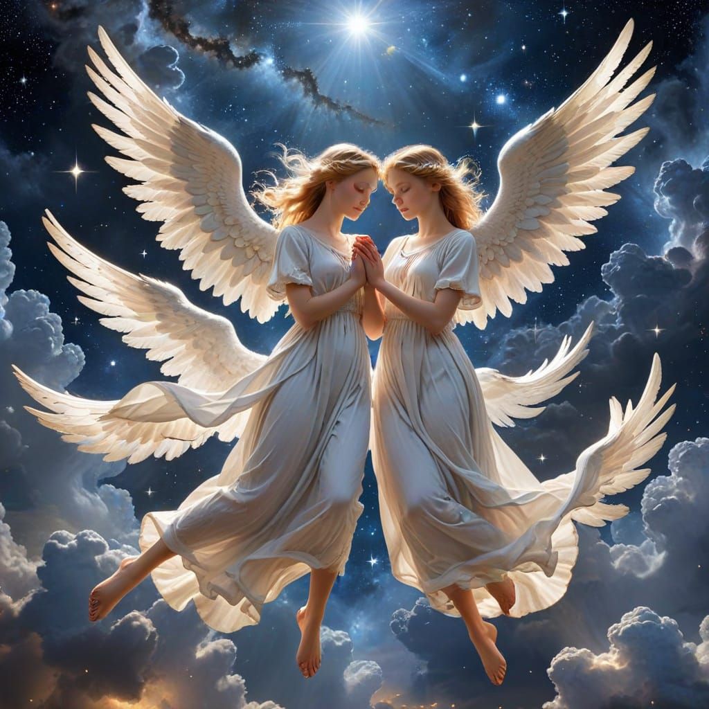 Celestial Angels Ascending Homeward