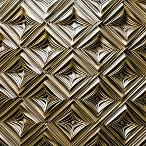 Intricate Brass Origami Stencil in 8K