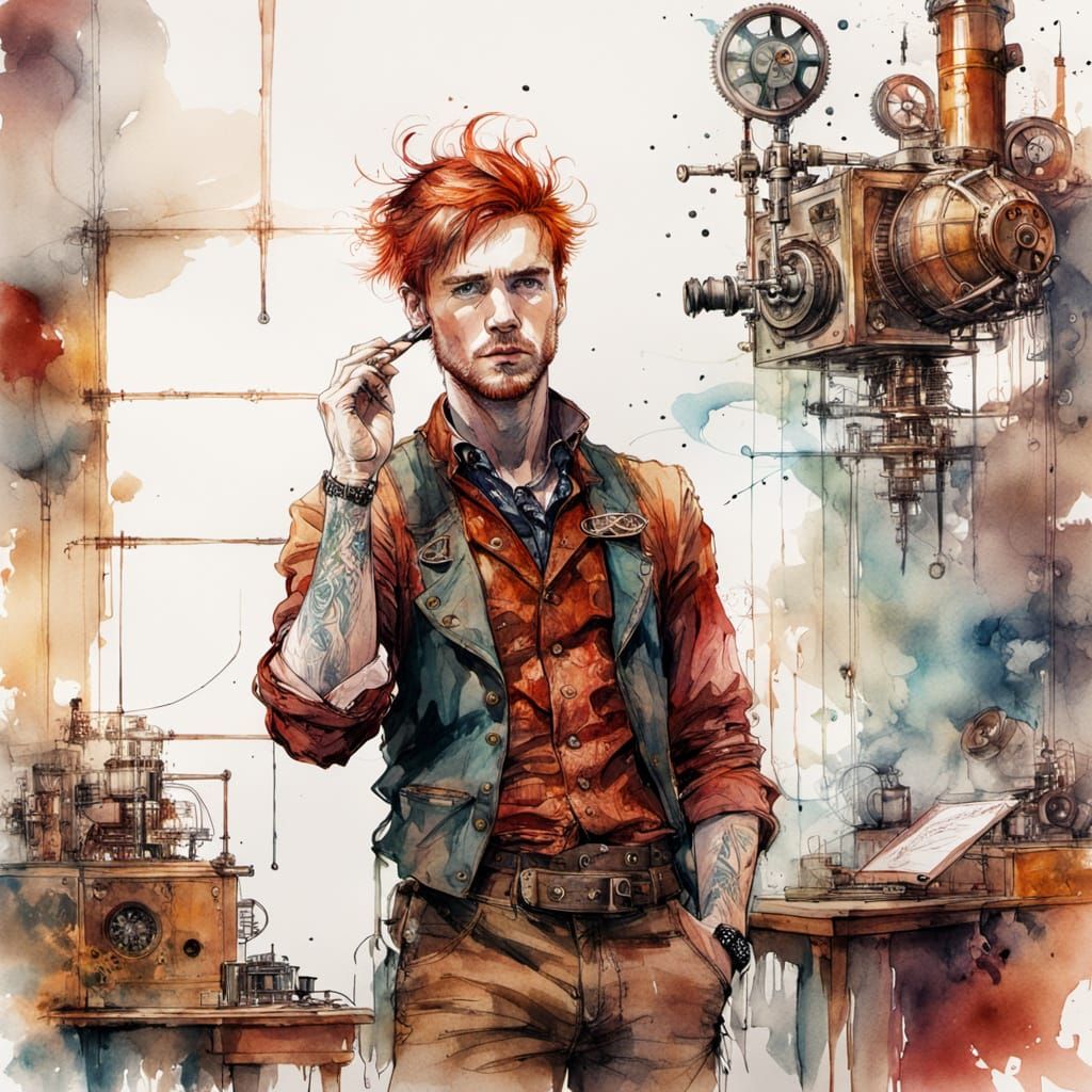 The young red-haired inventor