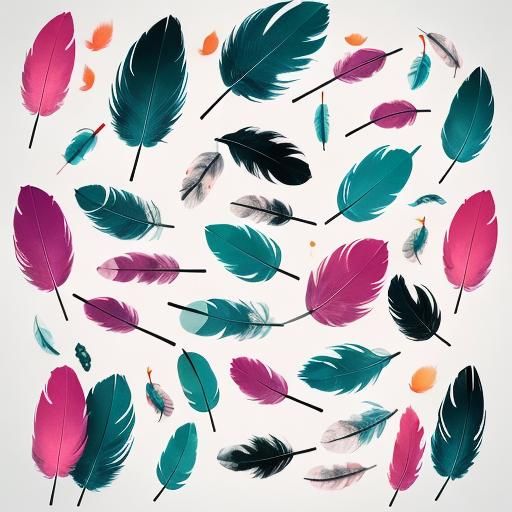 Ethereal Staircase Adorned with Feathers in Analog Horror St...