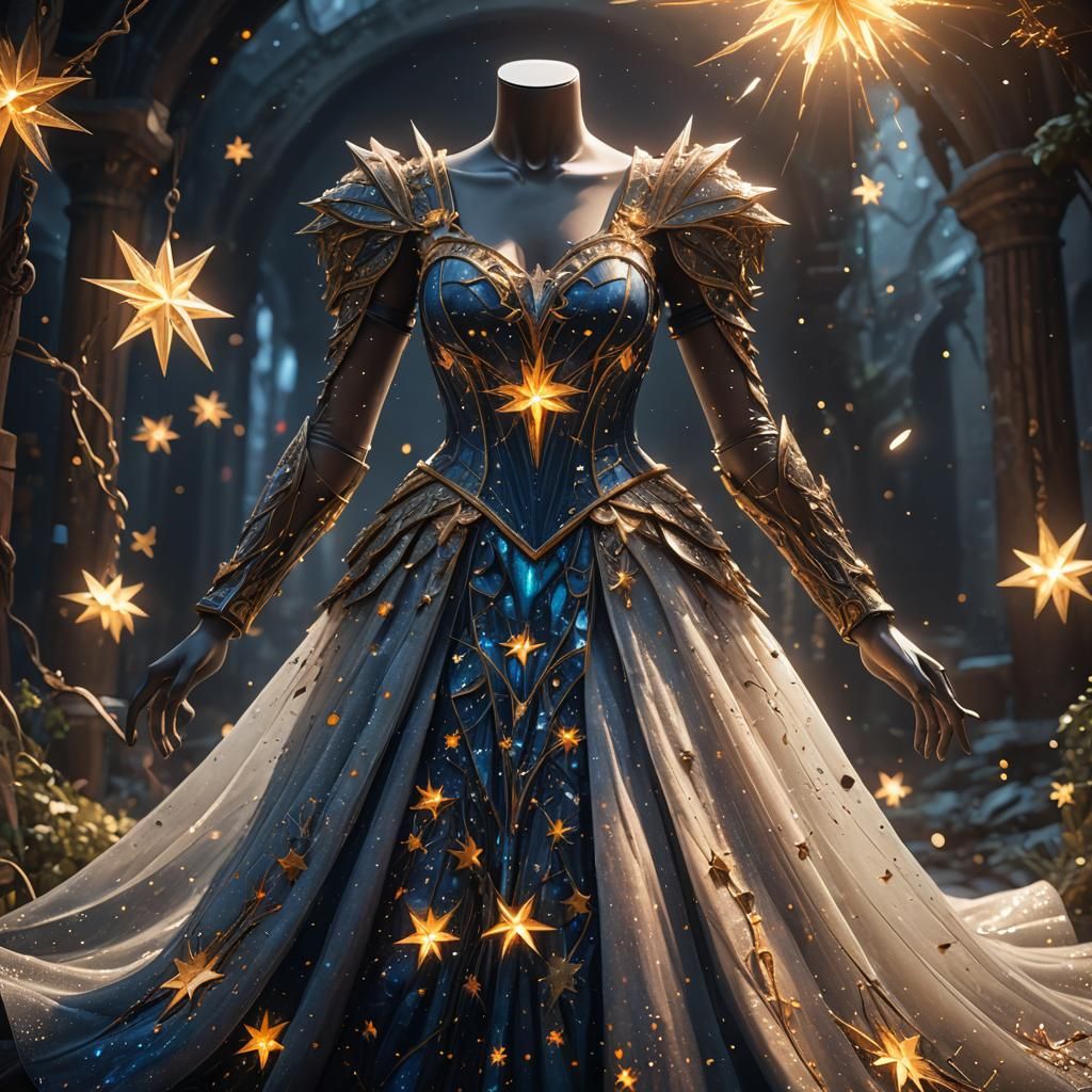 Glowing Star Dress in Fantasy Concept Art