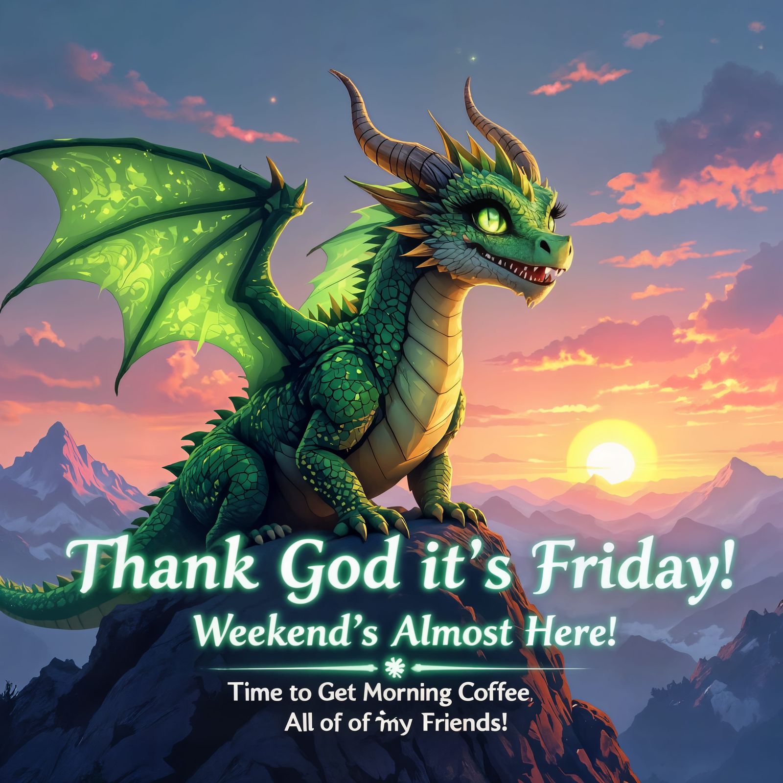 Green Dragon Welcomes the Weekend at Sunrise