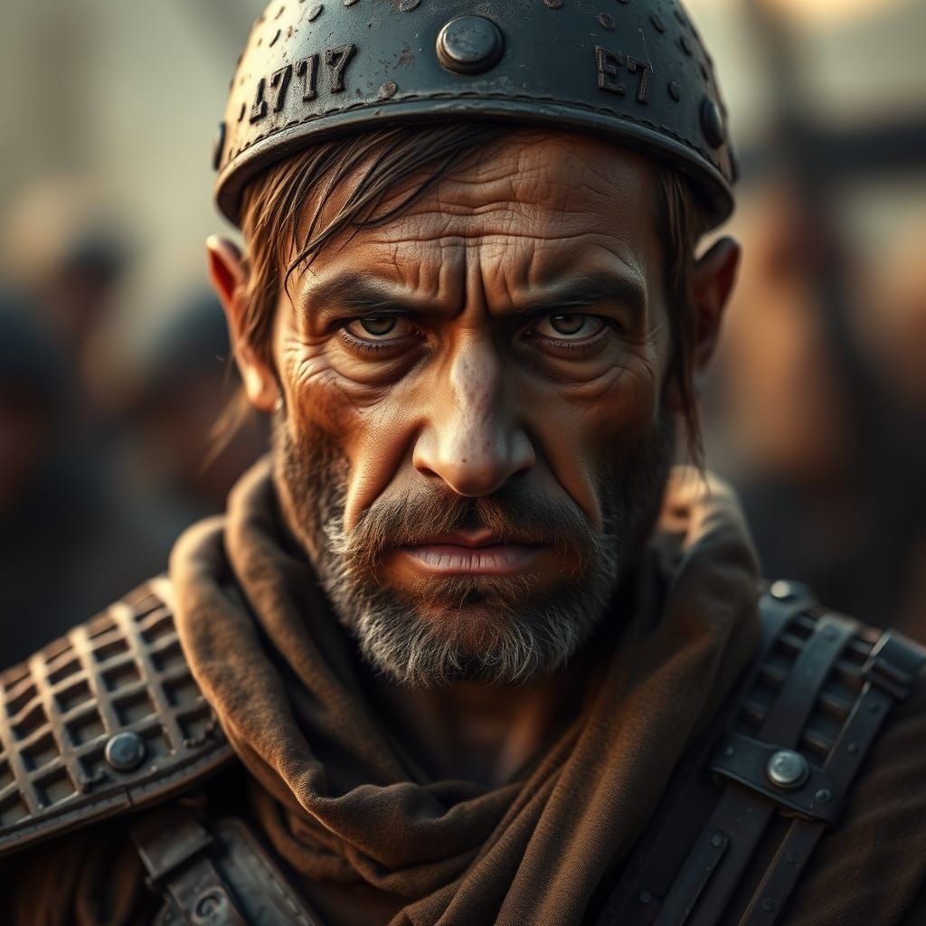 Weary Warrior in Golden Armor