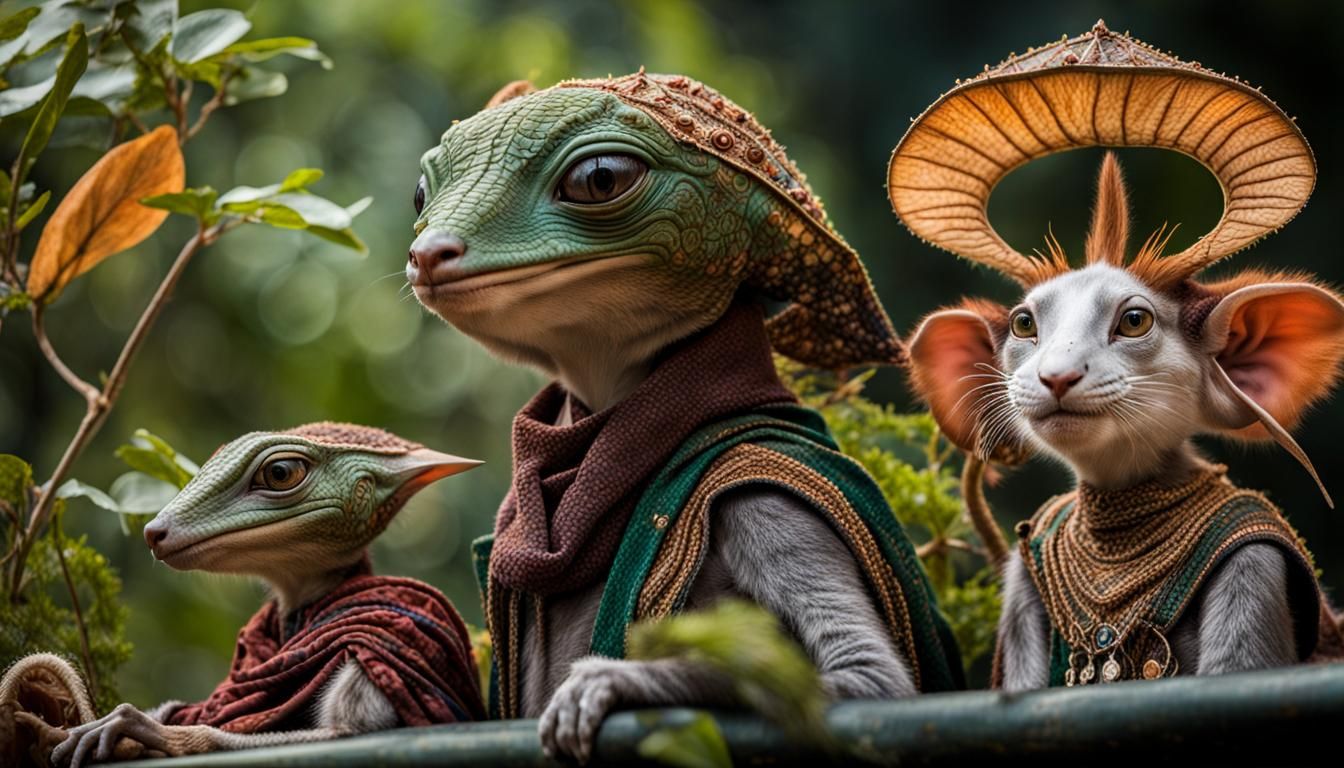 Surreal Alien Restaurant Celebration: Professional Photograp...