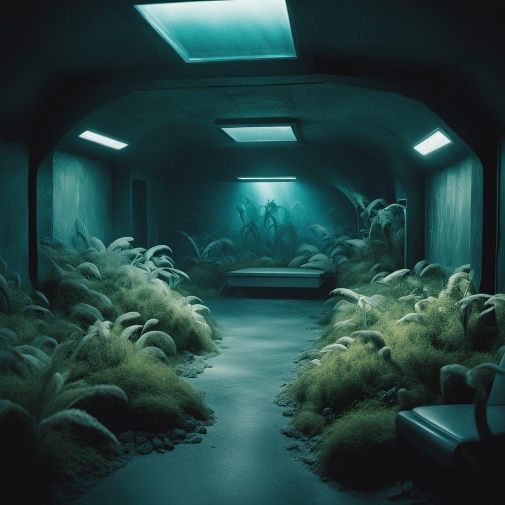 Bioluminescent Fungus Reclaims Luxury Apocalypse Bunker