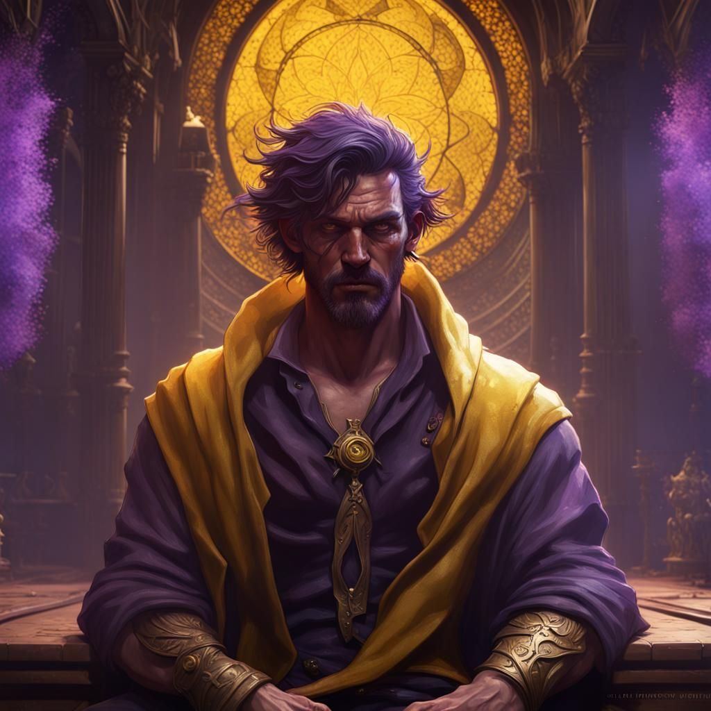 Emotional Male Portrait in Dark Fantasy Style