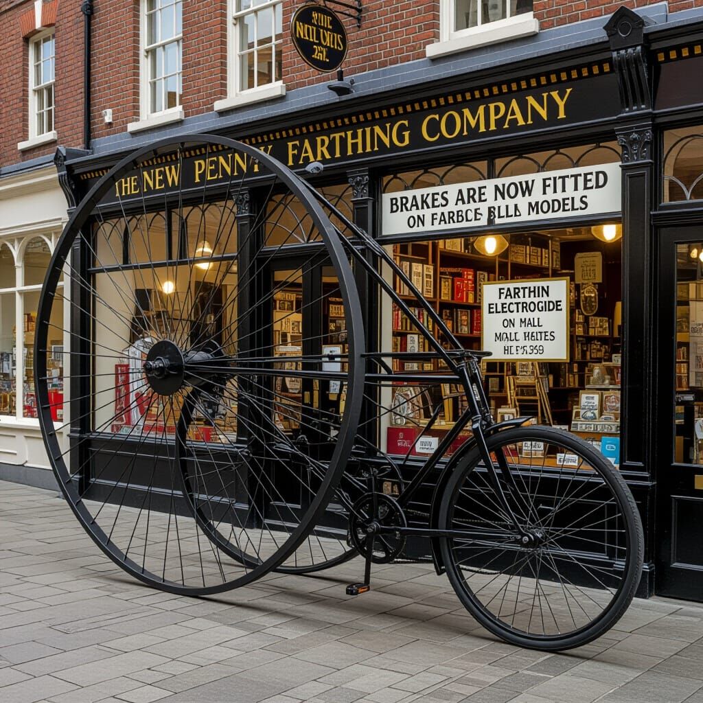 Victorian Electroglide Penny Farthing Bicycle Shop