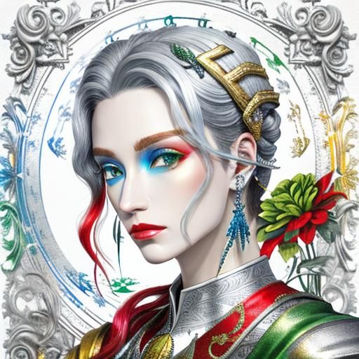 Abstract Image of Red, Green, Yellow, and Blue