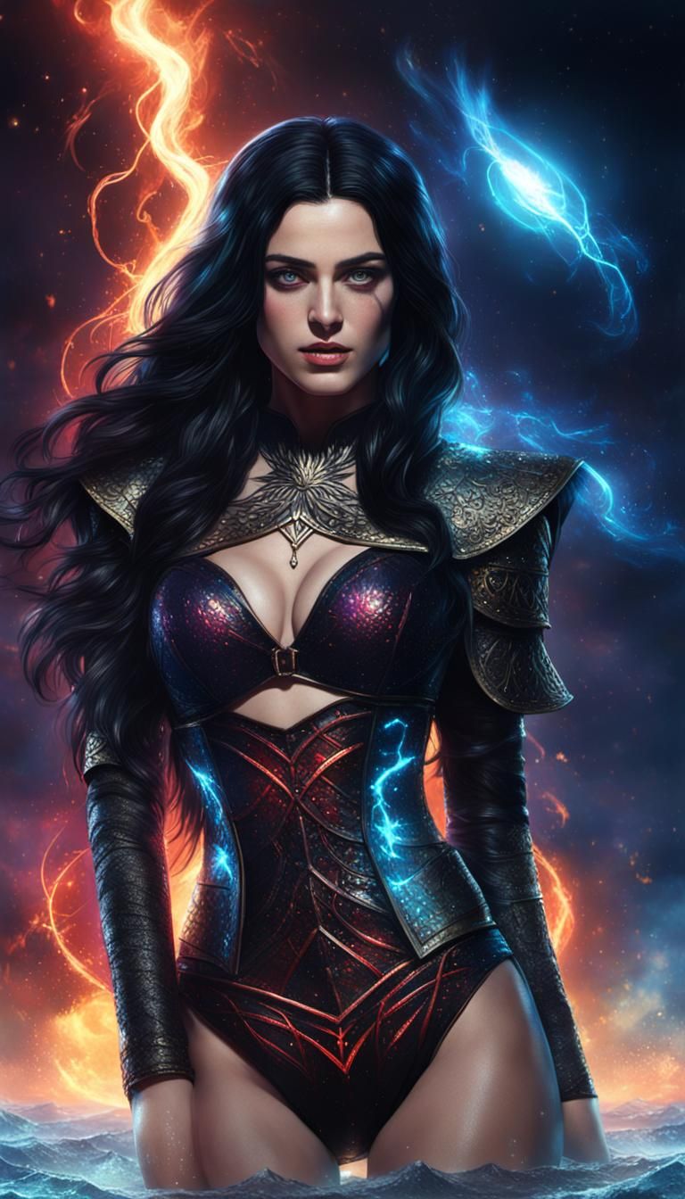 Cosmic Princess with Lightning Energy in Ethereal Fantasy St...