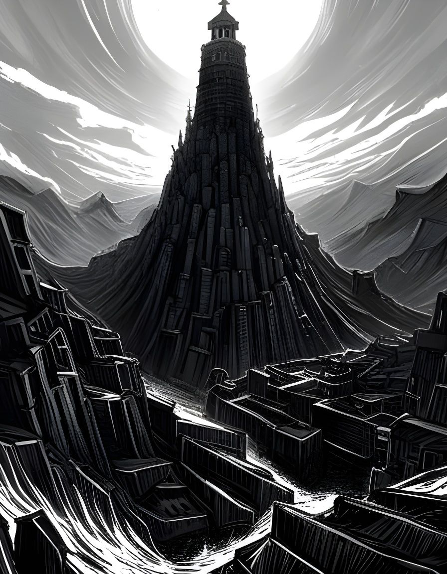Epic Tower of Death in Dark Hellscape