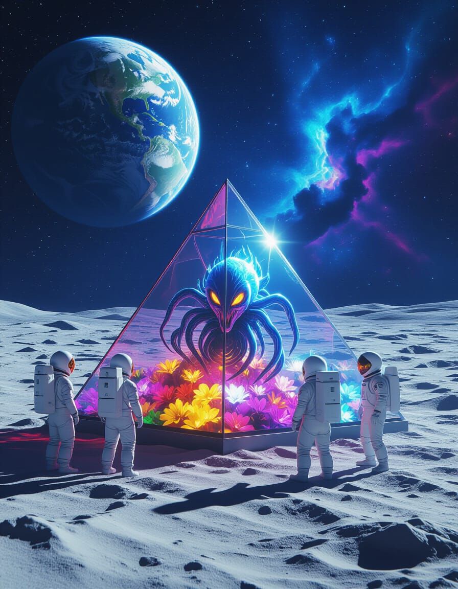 Astronauts Discover Alien Flora on the Moon