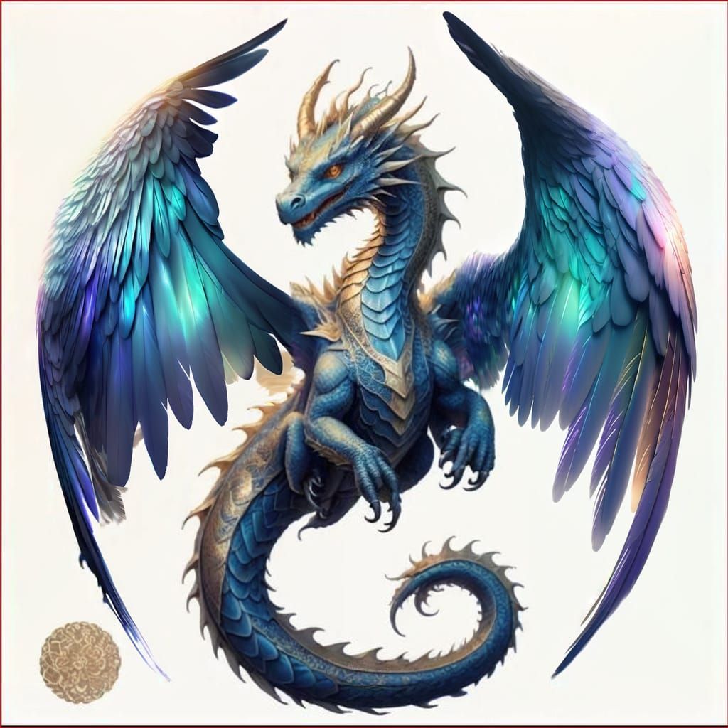 Angel with Translucent Wings in Fantasy Art Style