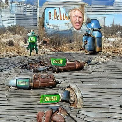 Wasteland Scene in Fallout Style