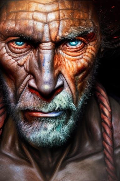 Venom Portrait in Hyperrealistic Digital Art Style