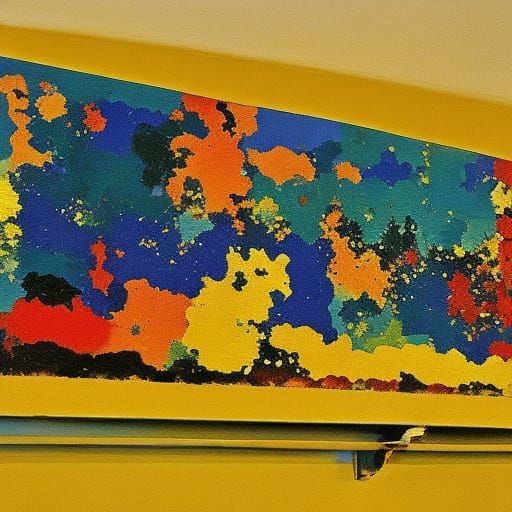 Abstract Billboard Inspired by Expressionism and Surrealism