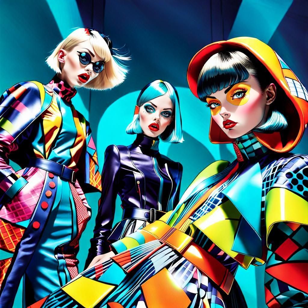 Surreal Fashion Portraits in Classic Comic Cartoon Style