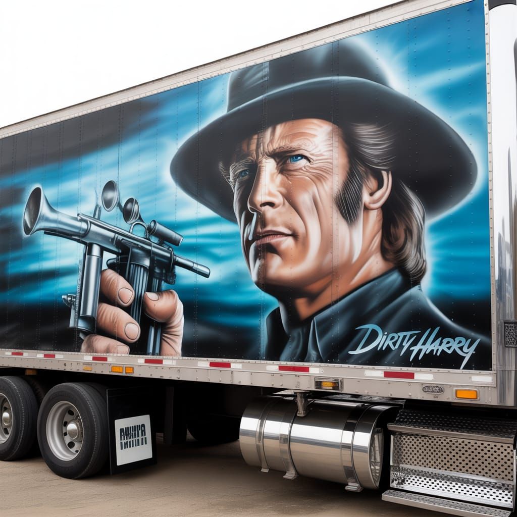 Airbrushed Dirty Harry Semi-Trailer Art
