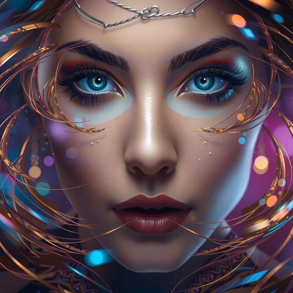 Enchanted Woman in Trance, Digital Art