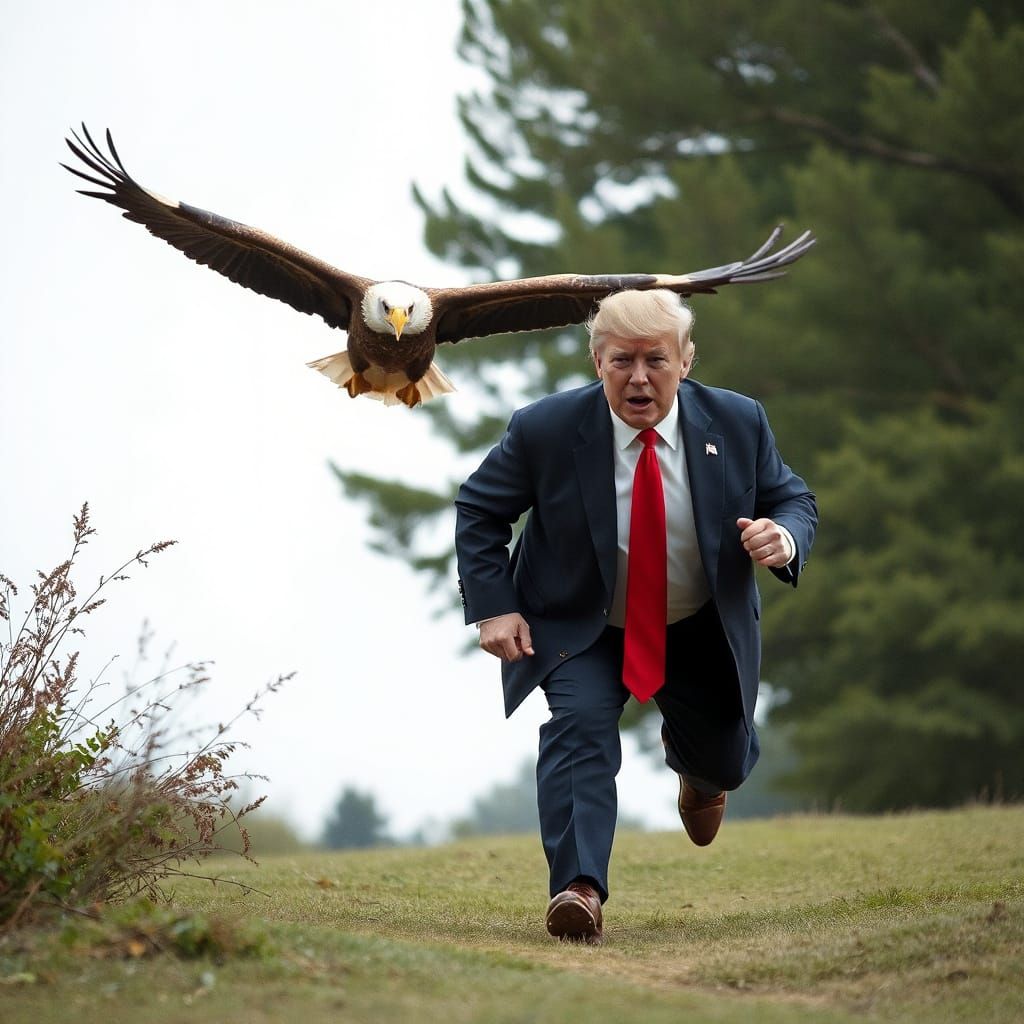 Trump's Hasty Retreat from Bald Eagle