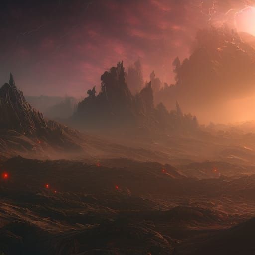Detailed Matte Painting of a Cyborg Earth