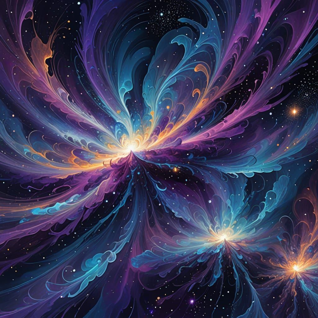 Abstract Cosmic Art of Fifth Cosmic Velocity