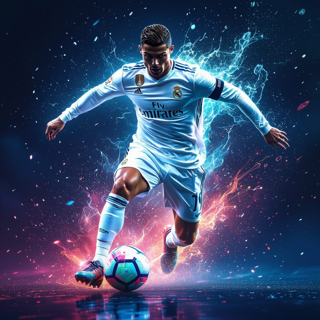 Cristiano Ronaldo in Fantasy Concept Art Pose