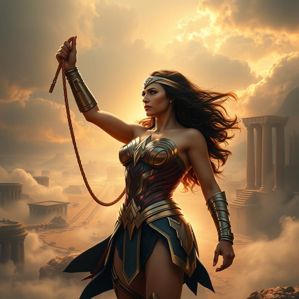 Wonder Woman in a Hyper-Realistic Digital Painting