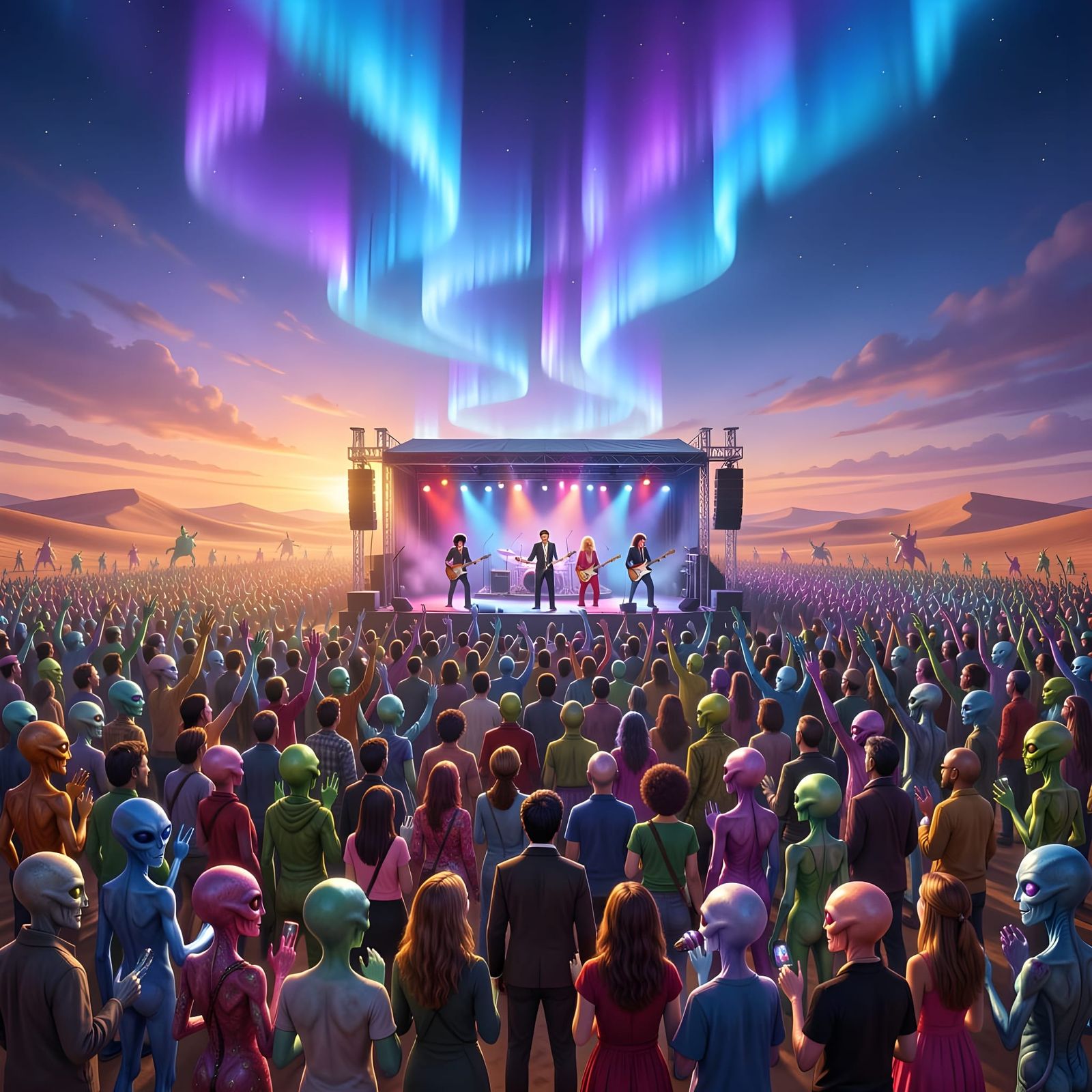 Alien Desert Festival in Tim Burton Style