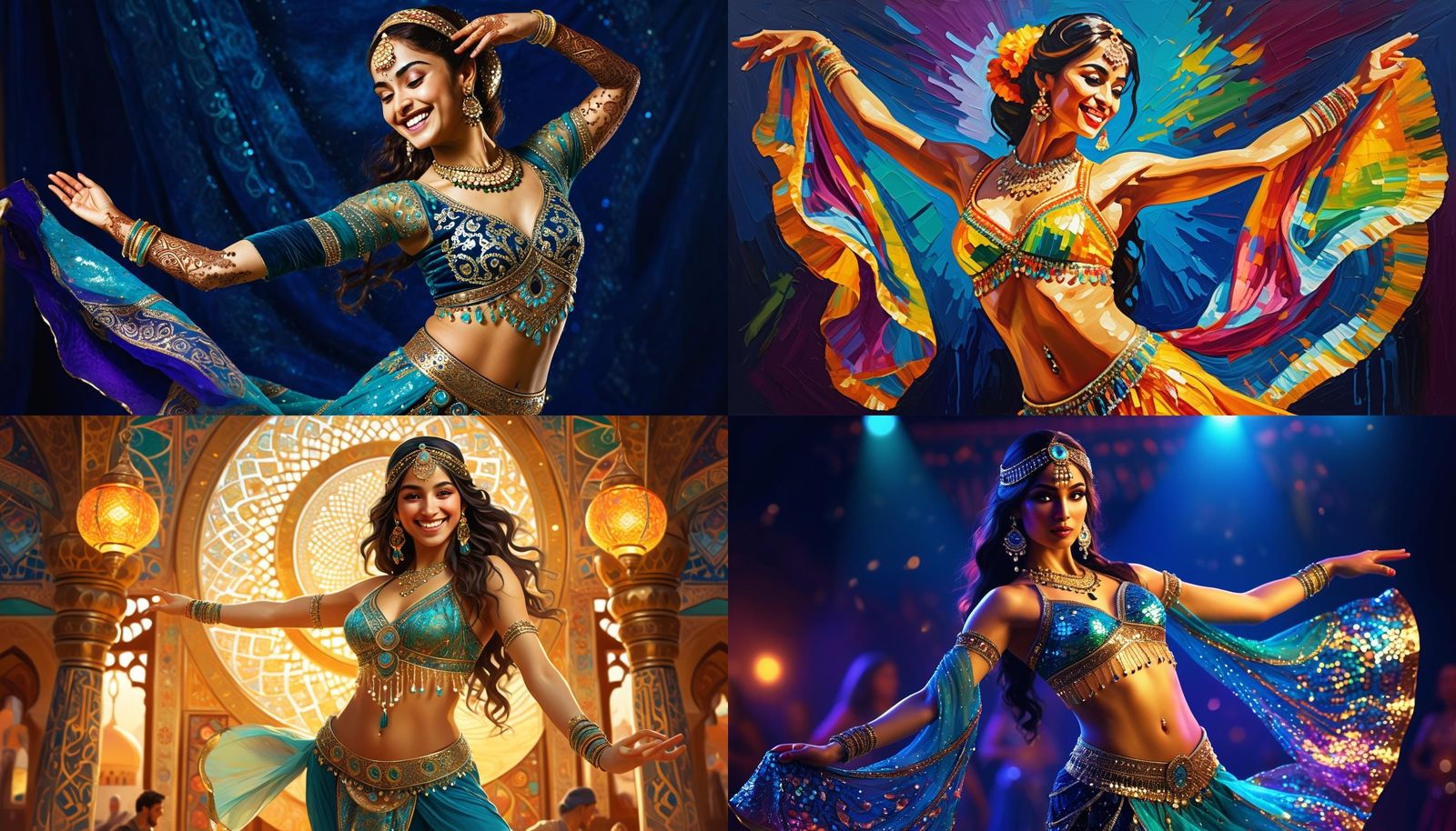 Happy Belly Dancer Performing with Confidence