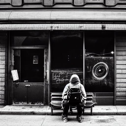 Post-Apocalyptic Urban Ruin with Giant Insects and Iron Scul...