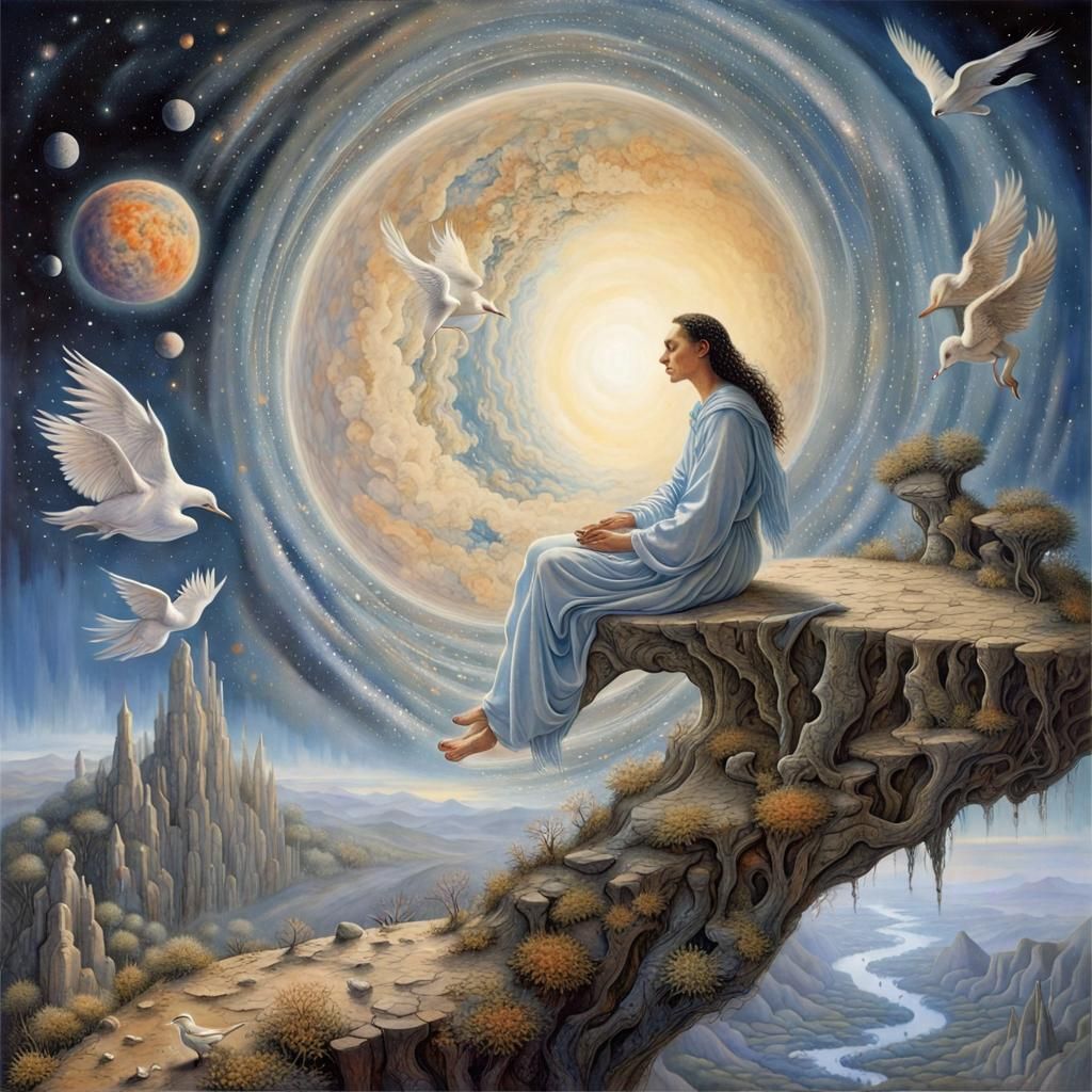 Soul in Orbit: Surreal Collage Art in Space