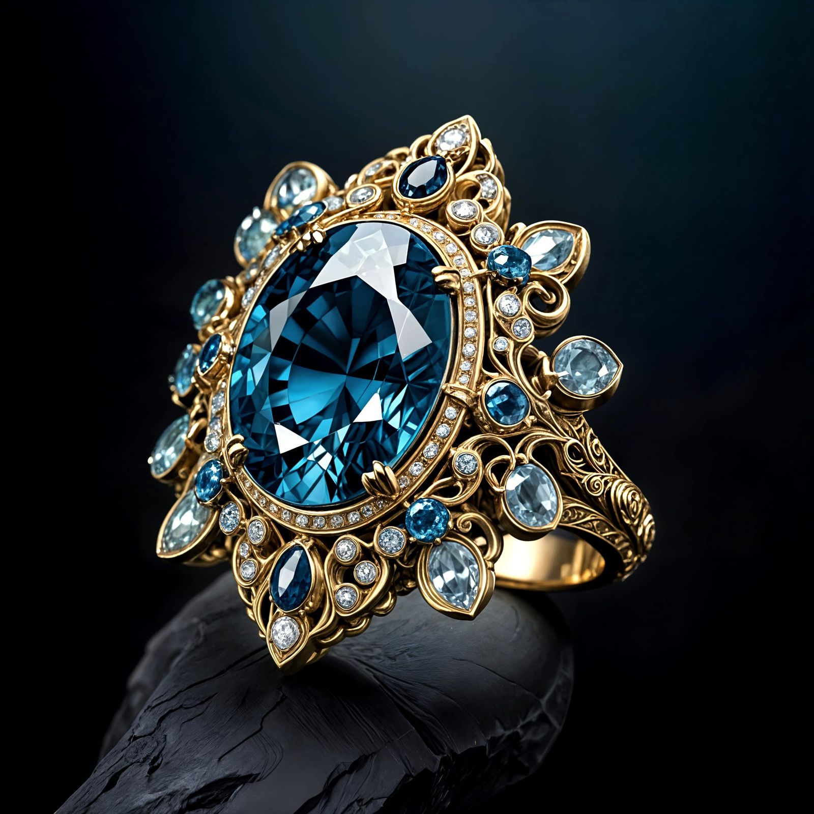 Elegant Hand Holding a Precious Gemstone