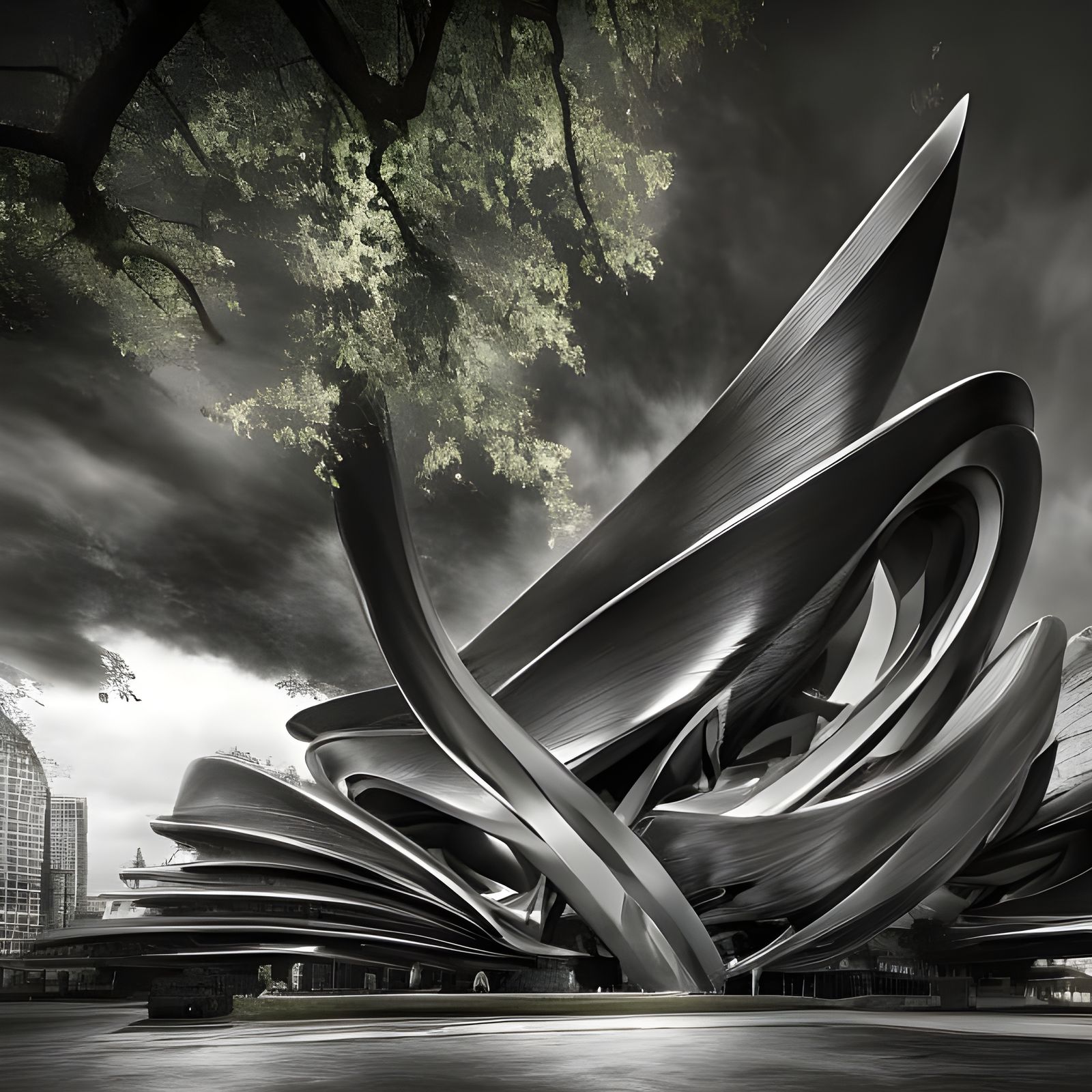 Epic Architectural Masterpiece in Hyperrealism