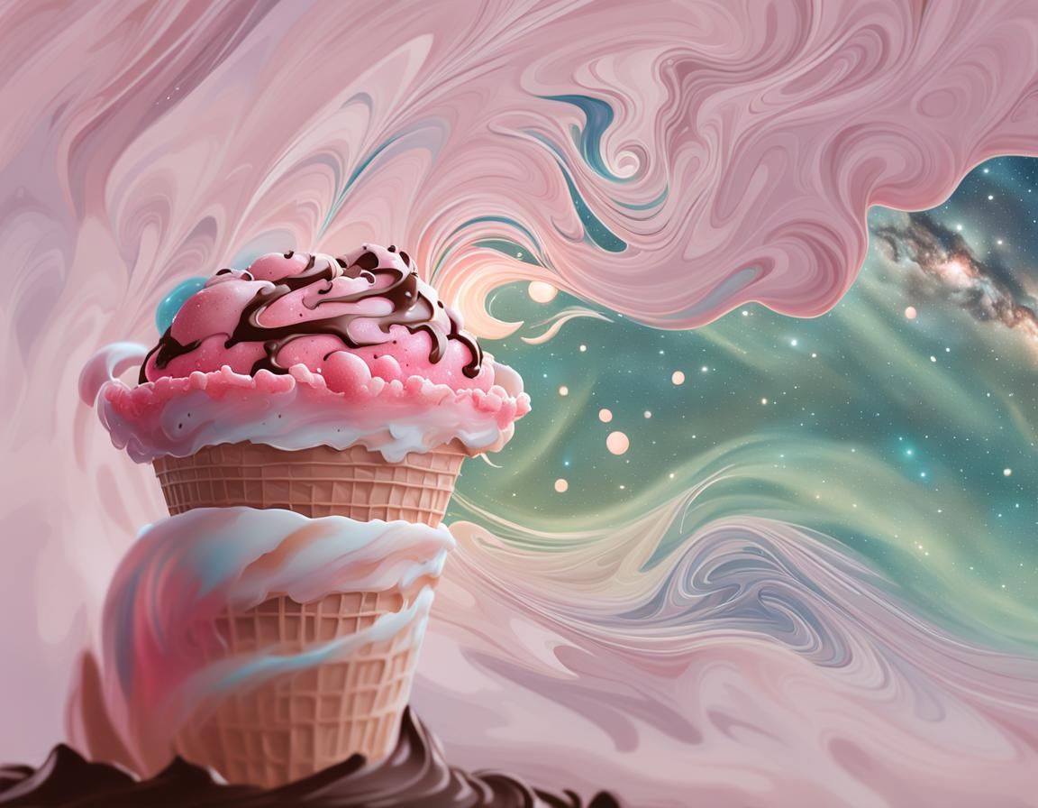 Strawberry Ice Cream in the Milky Way: Sci-Fi Pop Art