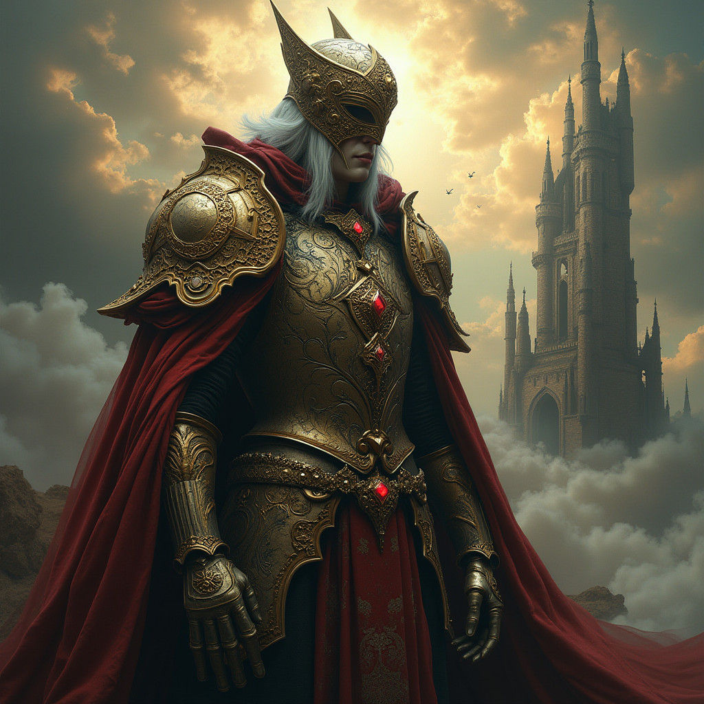 Baroque Knight in Ornate Armor