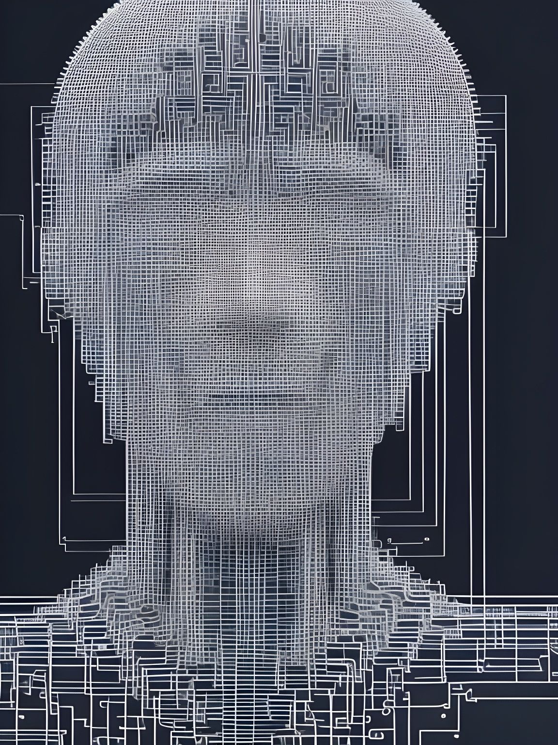 Digital ASCII Man of Fiber Optics and Electricity