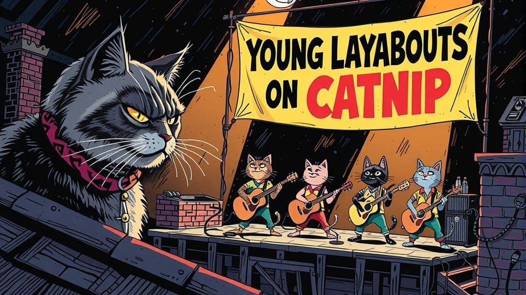 Elderly Cat Judges Bohemian Kitten Band