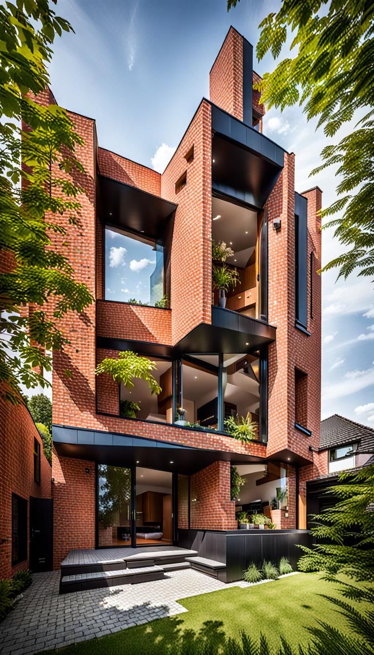 Nostalgic Brick House with 90s Aesthetic