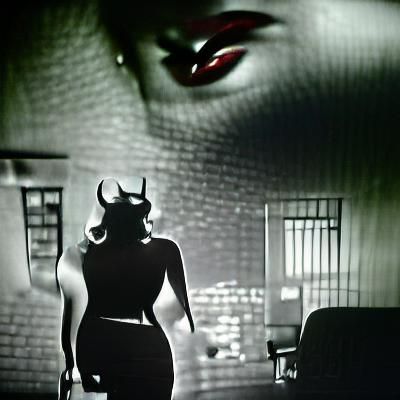 Film Noir Portrait of a Mysterious Woman