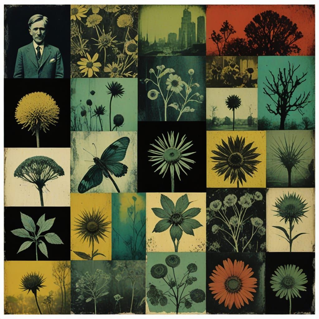 Vibrant Biopunk Landscape in Autochrome Style