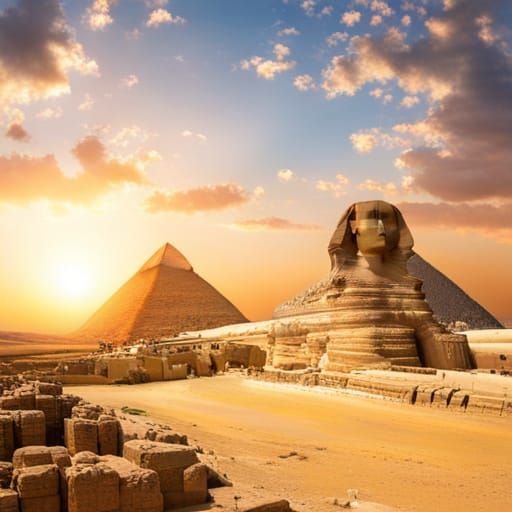 The Great Pyramids and Sphinx at Giza