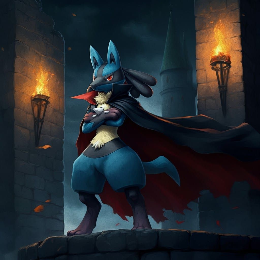 Lucario Vigilant on Castle Ramparts